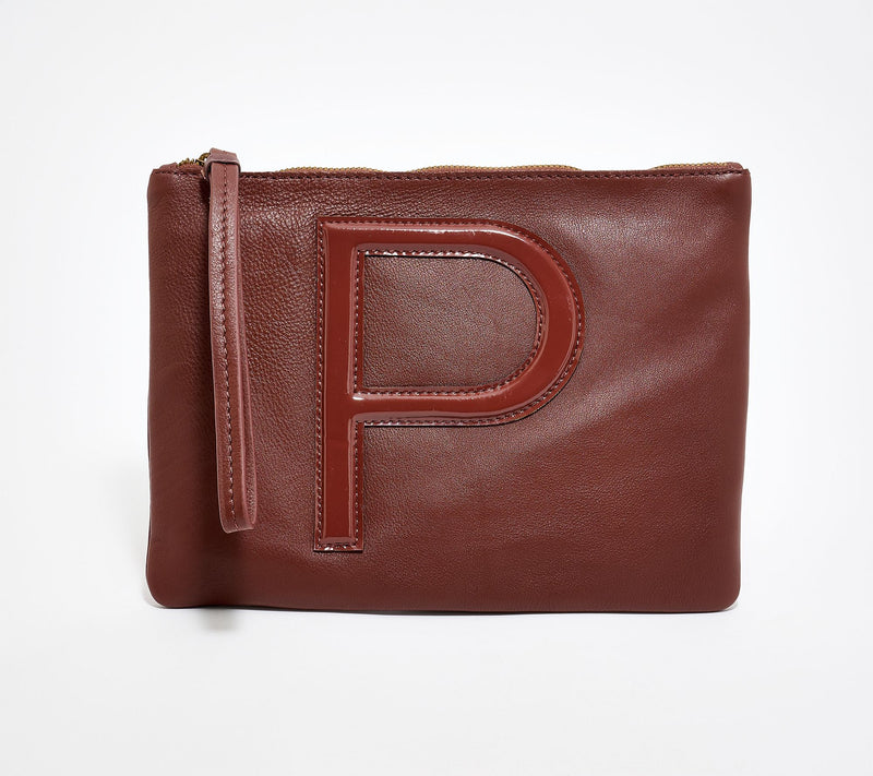 "As Is" American Leather Co. Tonal Monogram Wristlet Pouch — View 46