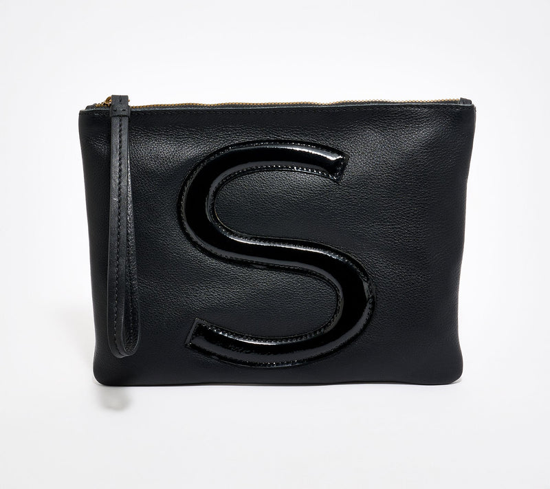 "As Is" American Leather Co. Tonal Monogram Wristlet Pouch — View 49