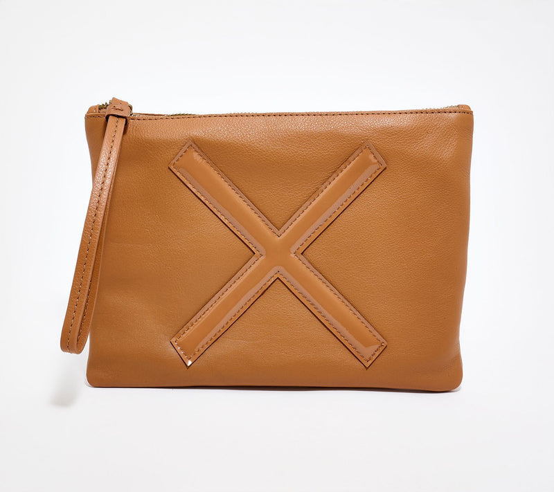 "As Is" American Leather Co. Tonal Monogram Wristlet Pouch — View 53