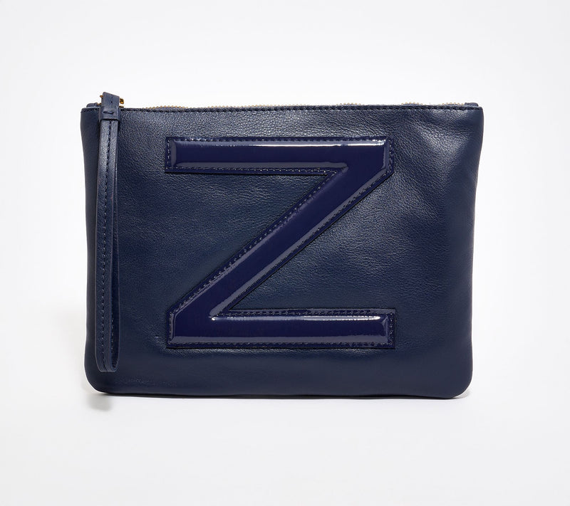 "As Is" American Leather Co. Tonal Monogram Wristlet Pouch — View 55