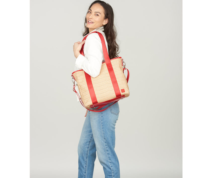 IHKWIP Raffia Carry Your Confidence Tote w/ Crossbody Strap — View 7