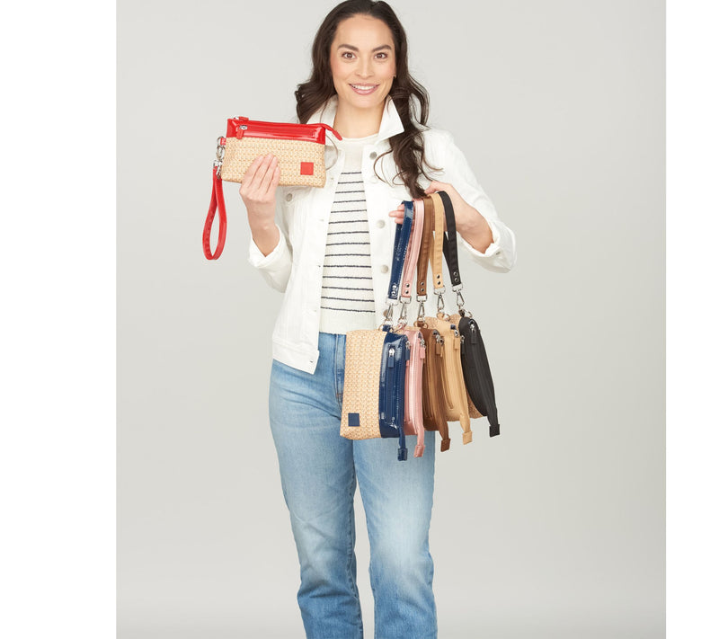 IHKWIP Raffia RFID Pouch with Wristlet — View 8