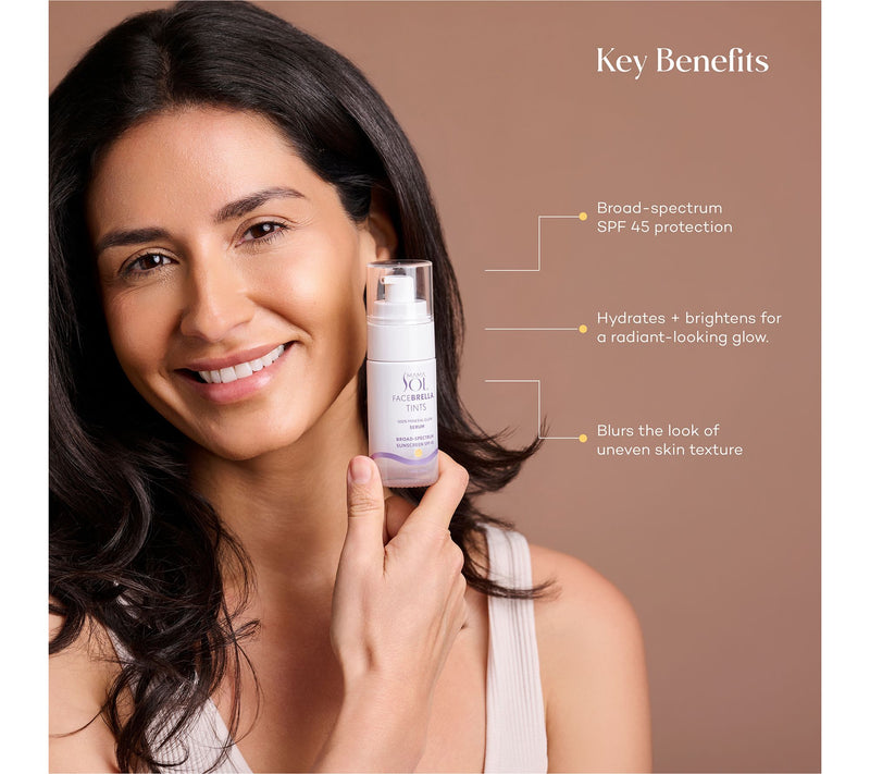 Mama Sol FACEBRELLA Tinted Mineral SPF 45 Glow Serum w/ Brush — View 12