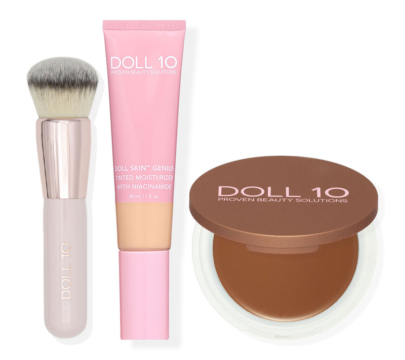 Doll 10 Plant Based Tinted Moisturizer w/ Bronzer & Brush — View 5