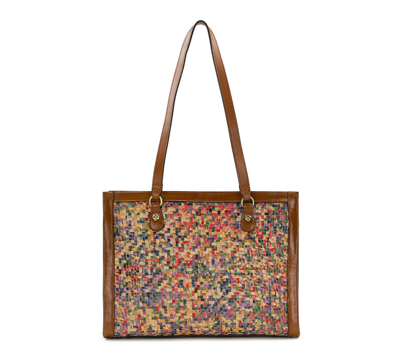 Patricia Nash Marena Woven Satchel - French Hydrangeas — Main view