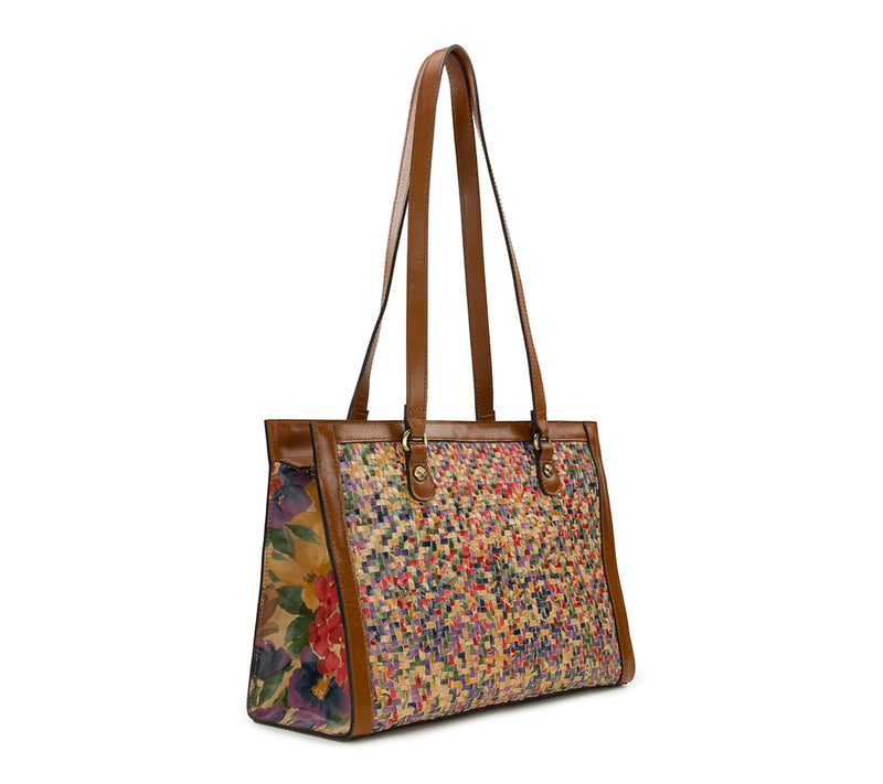 Patricia Nash Marena Woven Satchel - French Hydrangeas — View 5