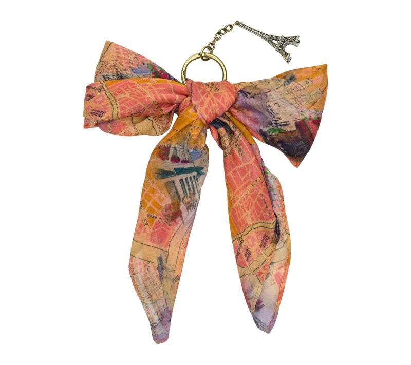 Patricia Nash Bow Scarf and Eiffel Tower Bag Charm - Paris Map — View 4