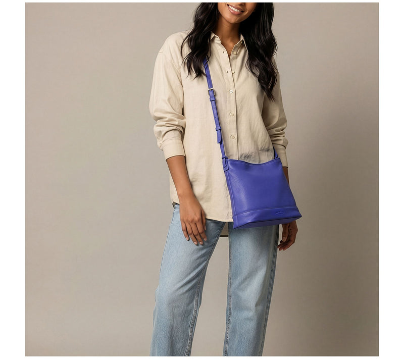 American Leather Co. Wheaton Leather or Suede Crossbody — View 5