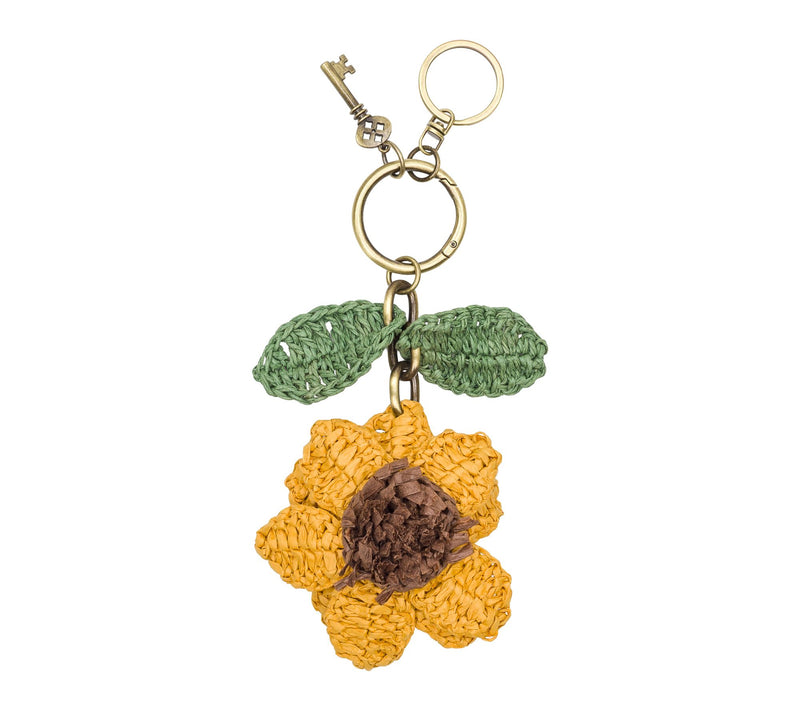 Patricia Nash Raffia Sunflower Bag Charm — Main view