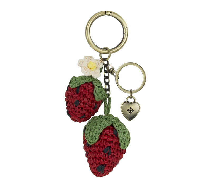 Patricia Nash Raffia Strawberry Bag Charm — Main view