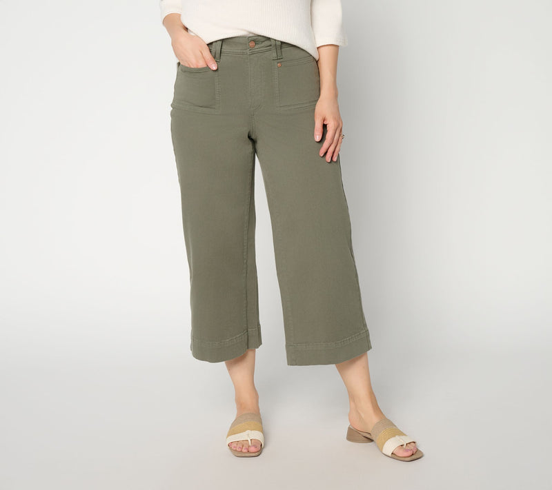NYDJ Brigitte Regular Wide Leg Capri Jean with Patch Pocket — Main view