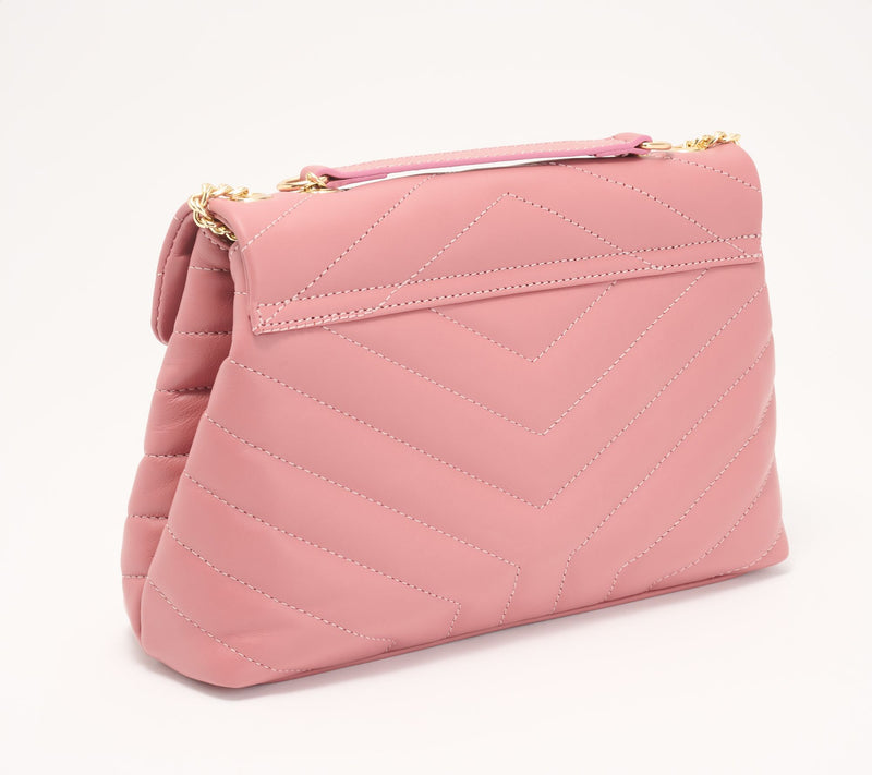 Filomena Amore Lady Venere Leather Monogram Quilted Clutch — View 2