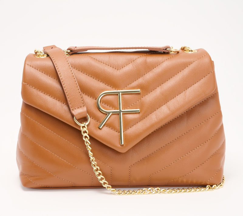 Filomena Amore Lady Venere Leather Monogram Quilted Clutch — View 12