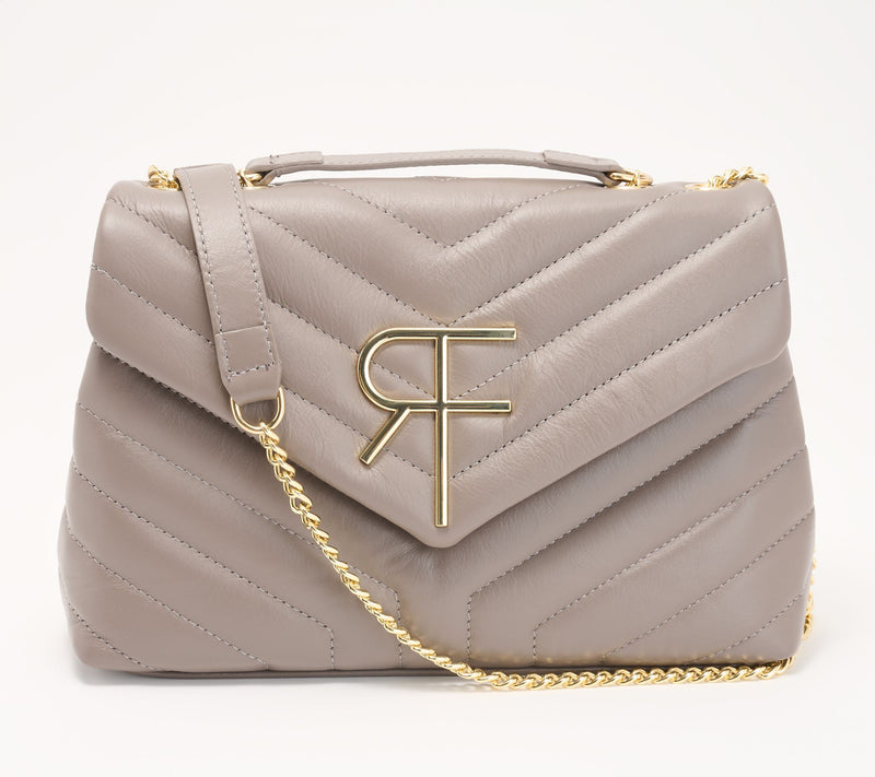 Filomena Amore Lady Venere Leather Monogram Quilted Clutch — View 13