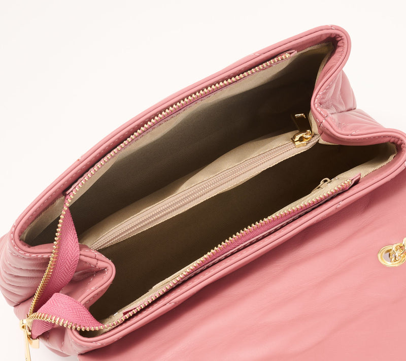 Filomena Amore Lady Venere Leather Monogram Quilted Clutch — View 3