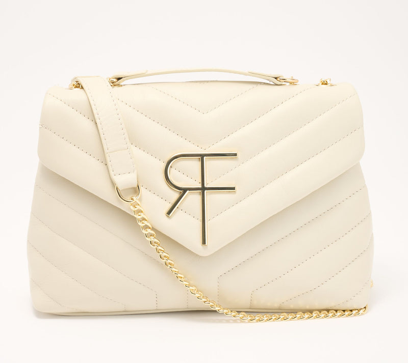 Filomena Amore Lady Venere Leather Monogram Quilted Clutch — View 14