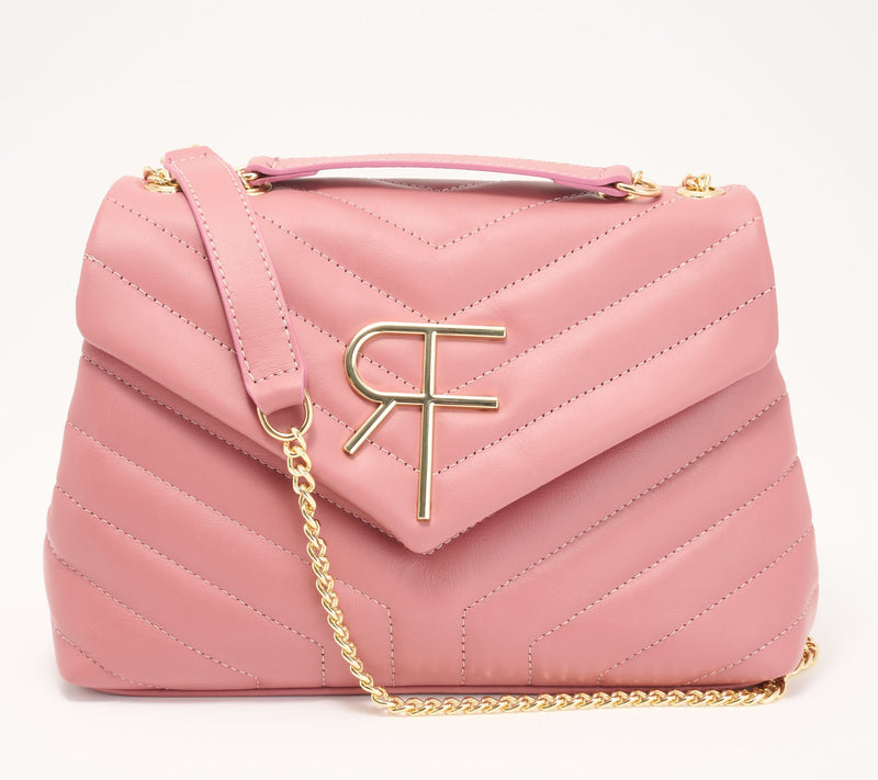 Filomena Amore Lady Venere Leather Monogram Quilted Clutch — View 15