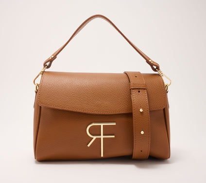 Filomena Amore Lady Chicago Leather Monogram Flap Shoulder Bag