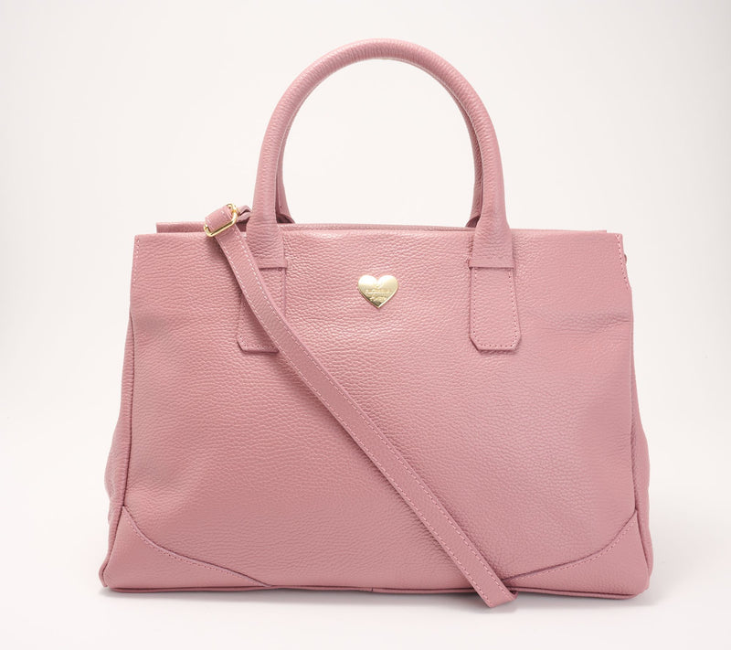 Filomena Amore Lady Weekend Leather Top Zip Tote with Crossbody Strap — View 13