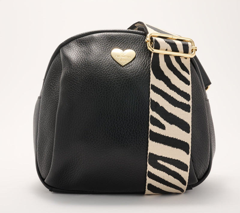 Filomena Amore Lady Salento Leather Top Zip Crossbody with Woven Strap — View 10