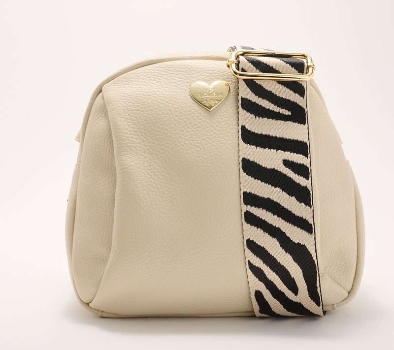 Filomena Amore Lady Salento Leather Top Zip Crossbody with Woven Strap — View 11