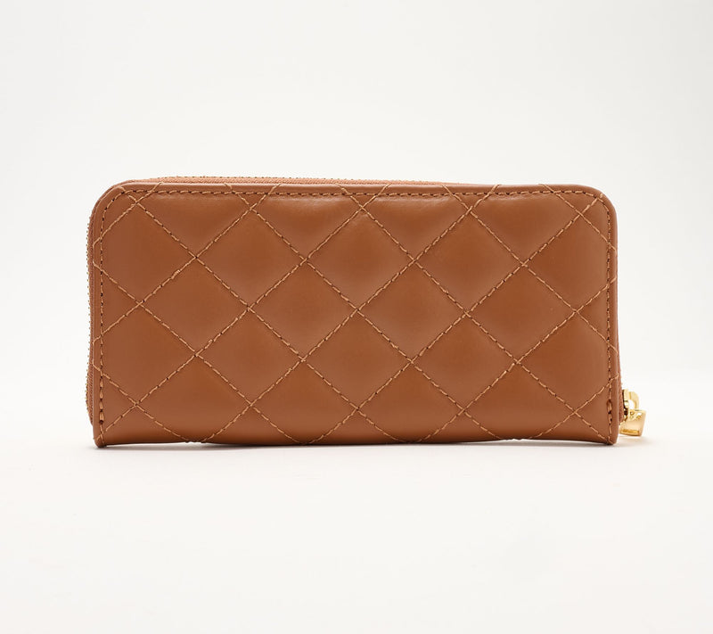 Filomena Amore Miss Duomo Quilted Leather Zip Around Wallet — View 2