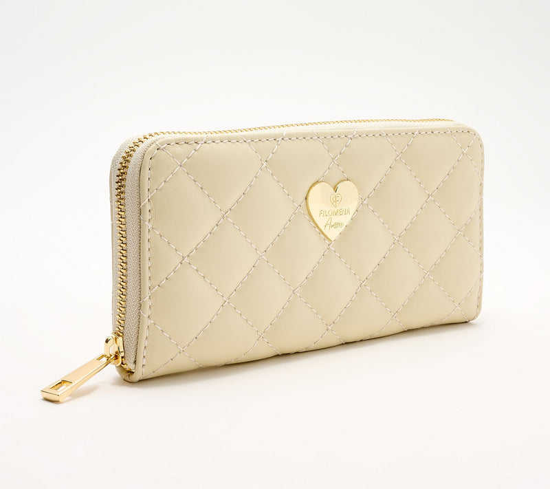 Filomena Amore Miss Duomo Quilted Leather Zip Around Wallet — View 8