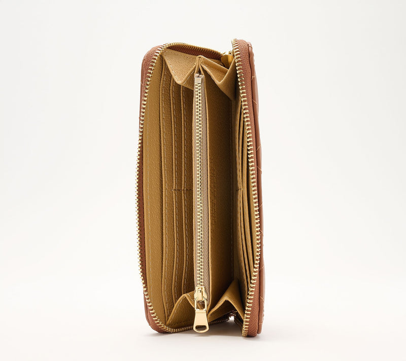 Filomena Amore Miss Duomo Quilted Leather Zip Around Wallet — View 3