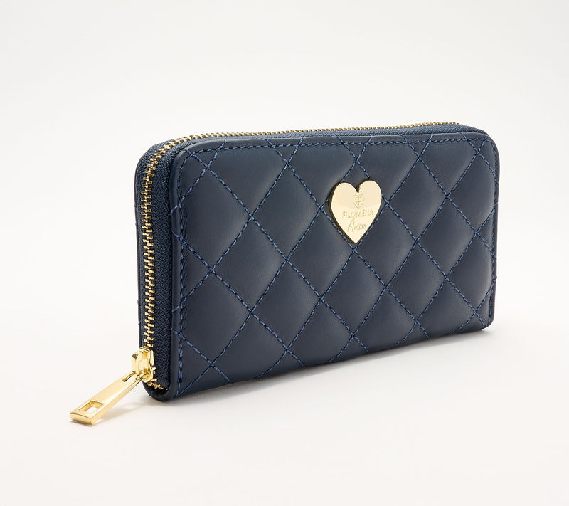 Filomena Amore Miss Duomo Quilted Leather Zip Around Wallet — View 11
