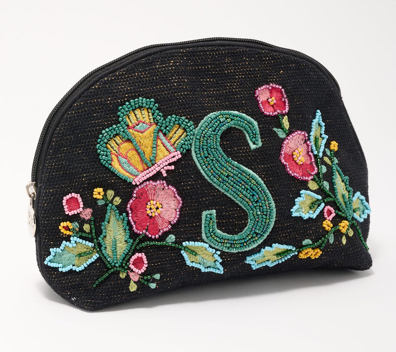 America & Beyond Embellished & Beaded Initial Pouch — View 48