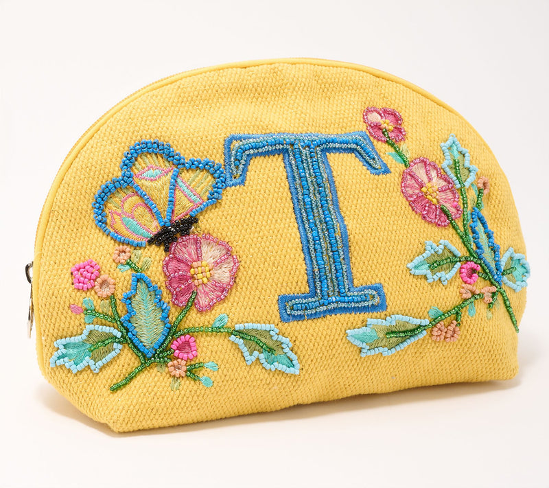 America & Beyond Embellished & Beaded Initial Pouch — View 49