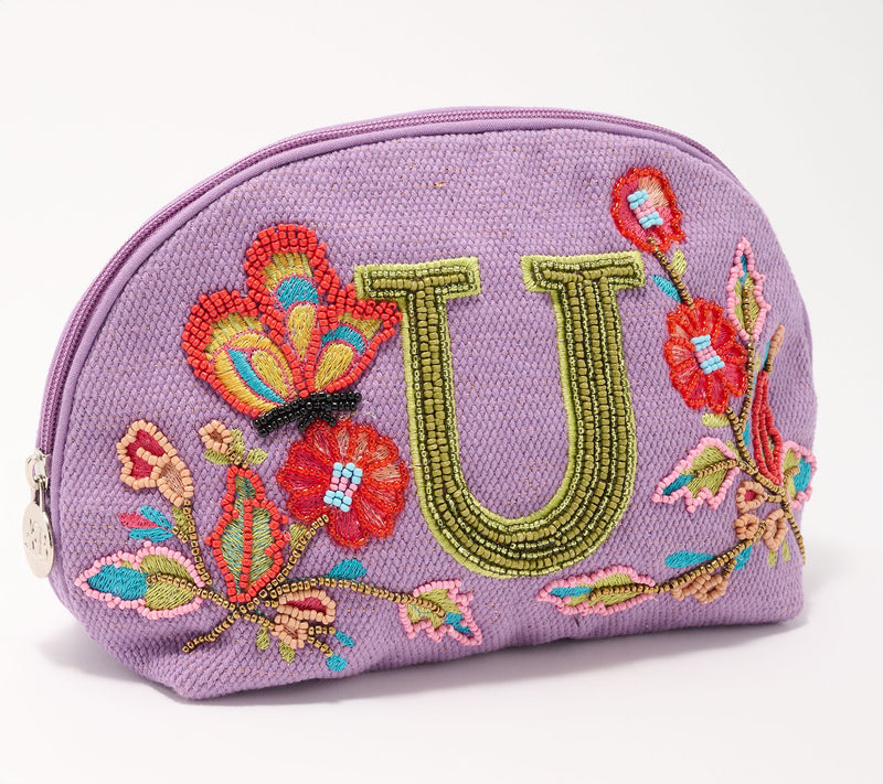 America & Beyond Embellished & Beaded Initial Pouch — View 50