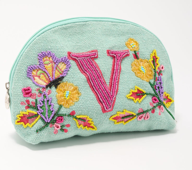 America & Beyond Embellished & Beaded Initial Pouch — View 51