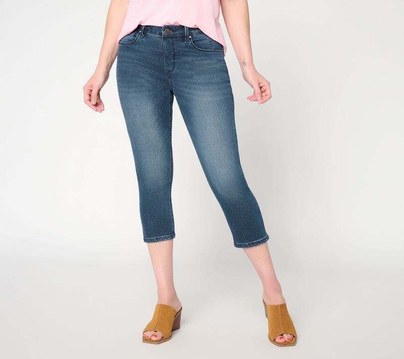 Felt Denim by Laurie Felt Petite Silky Denim Capri Pull-On Jeans — View 11
