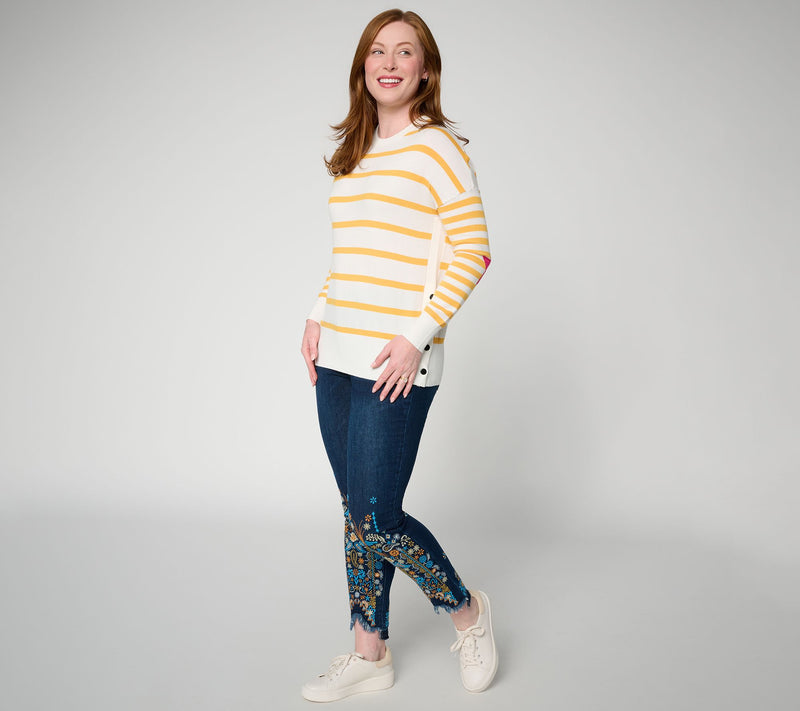 Felt Denim by Laurie Felt Petite Daisy Denim Slim Leg Jeans — View 3
