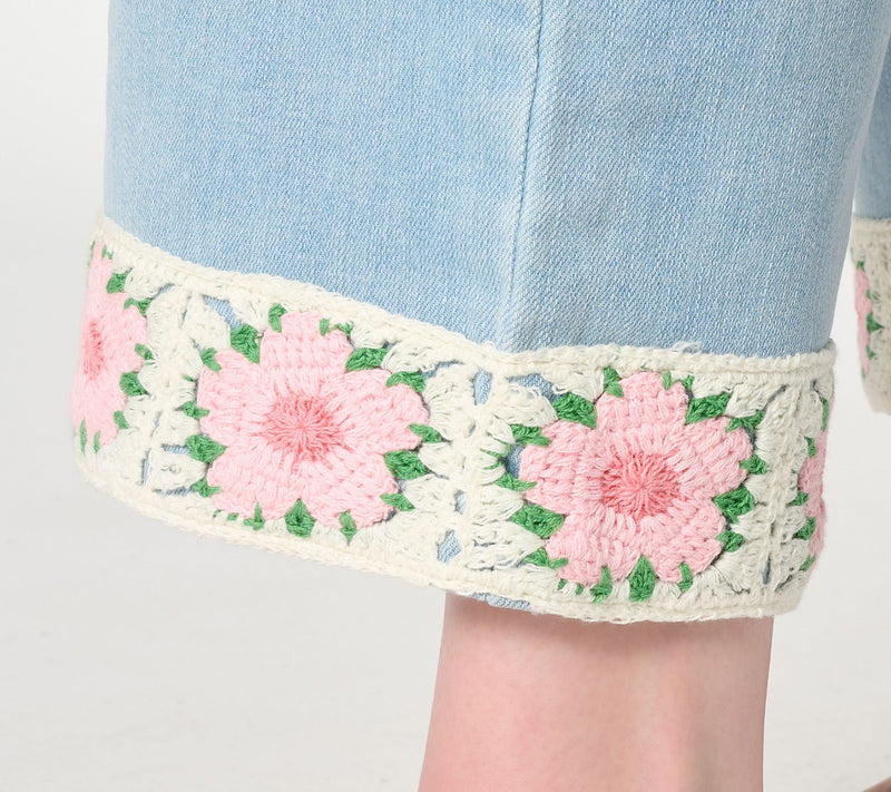 Felt Denim by Laurie Felt Regular Daisy Denim Wide Leg Jeans — View 6