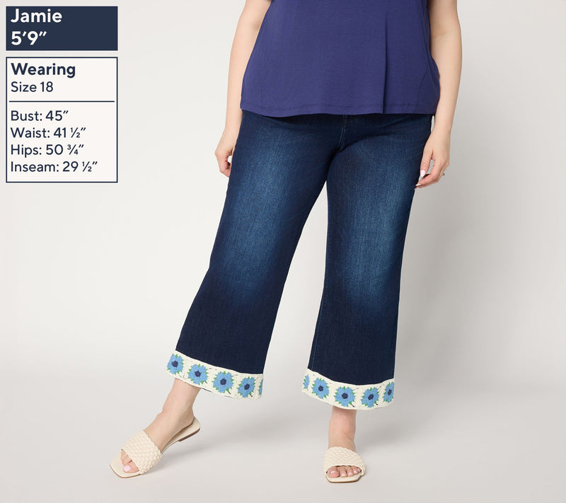 Felt Denim by Laurie Felt Regular Daisy Denim Wide Leg Jeans — View 2