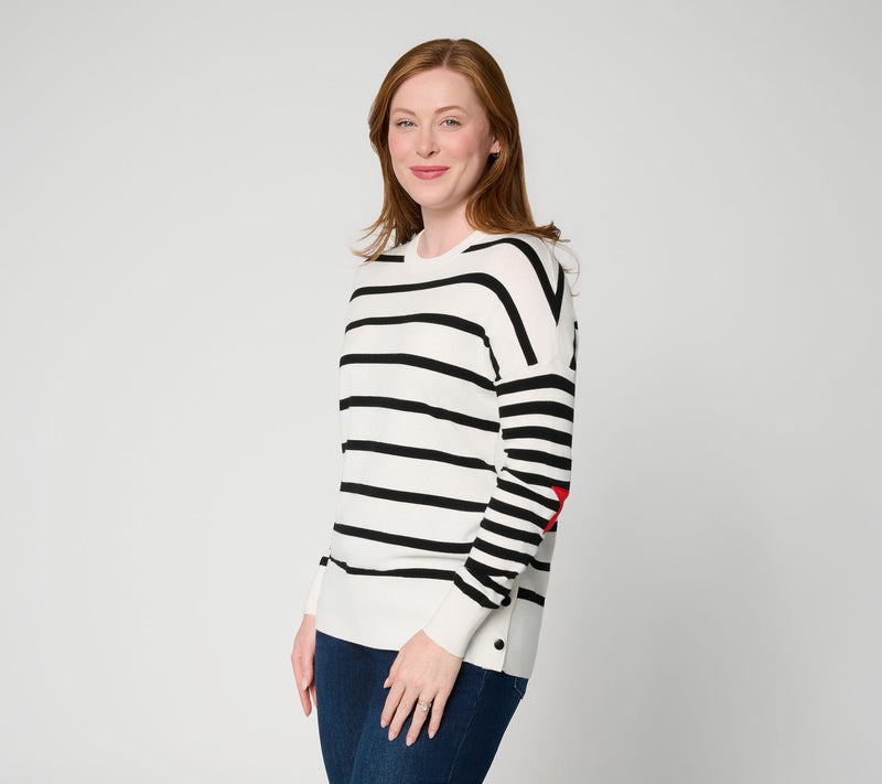 Felt Denim by Laurie Felt Starline Long Sleeve Pullover Sweater — View 10