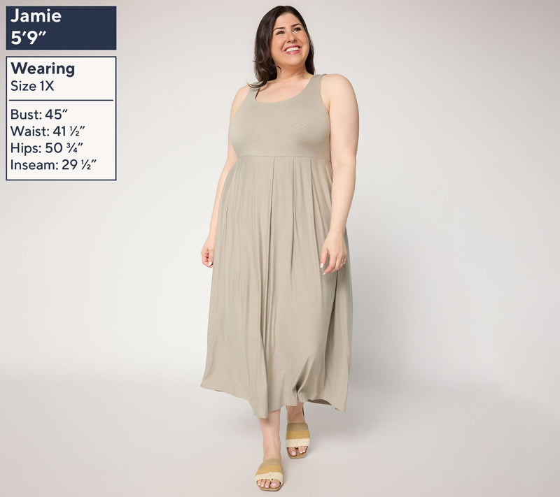 Felt Denim by Laurie Felt Reg Everyday Maxi Length Tank Top Dress — View 2