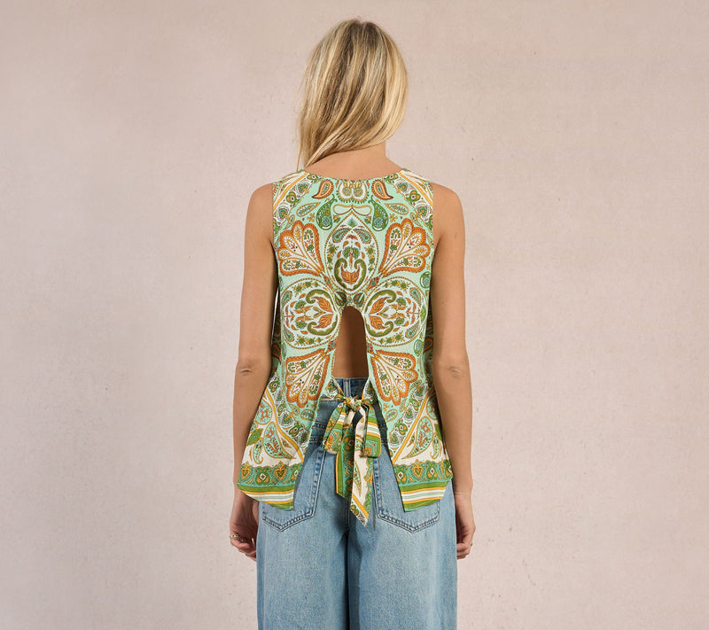 Molly Bracken Woven Paisley Top — View 3