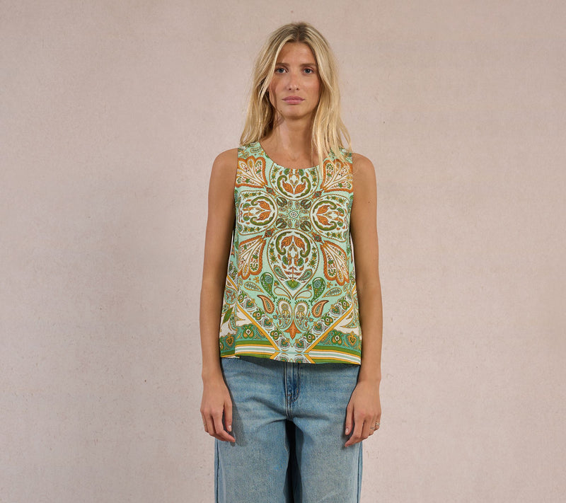 Molly Bracken Woven Paisley Top — View 2