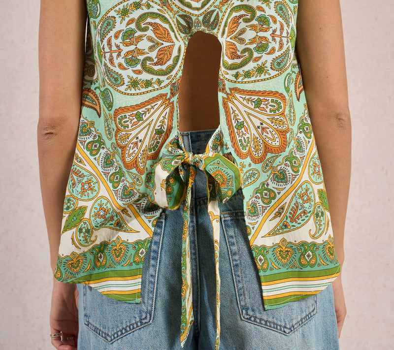 Molly Bracken Woven Paisley Top — View 4
