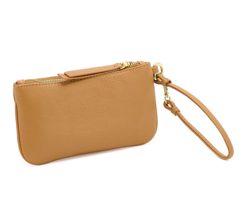 "As Is" Kim Gravel Hey Gorgeous Pebble Leather Wristlet Clutch — View 2