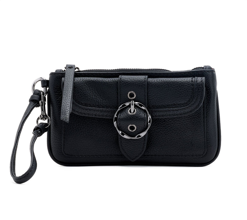 "As Is" Kim Gravel Hey Gorgeous Pebble Leather Wristlet Clutch — View 15