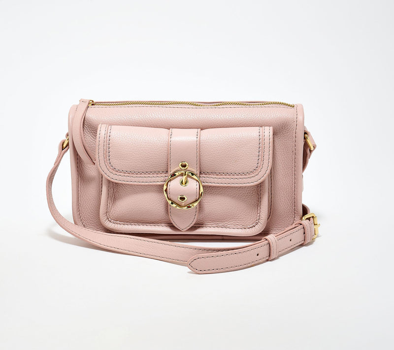 "As Is" Kim Gravel Blessed & Busy Leather East/West Crossbody — View 13