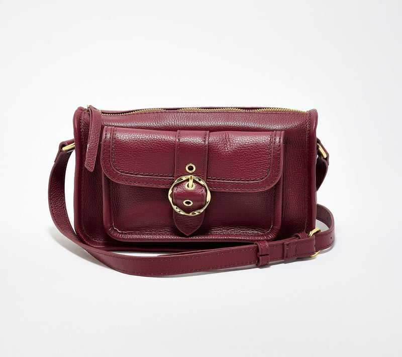 "As Is" Kim Gravel Blessed & Busy Leather East/West Crossbody — View 15