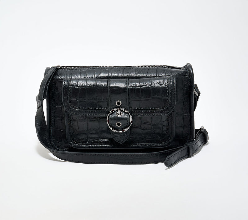 "As Is" Kim Gravel Blessed & Busy Leather East/West Crossbody — View 16