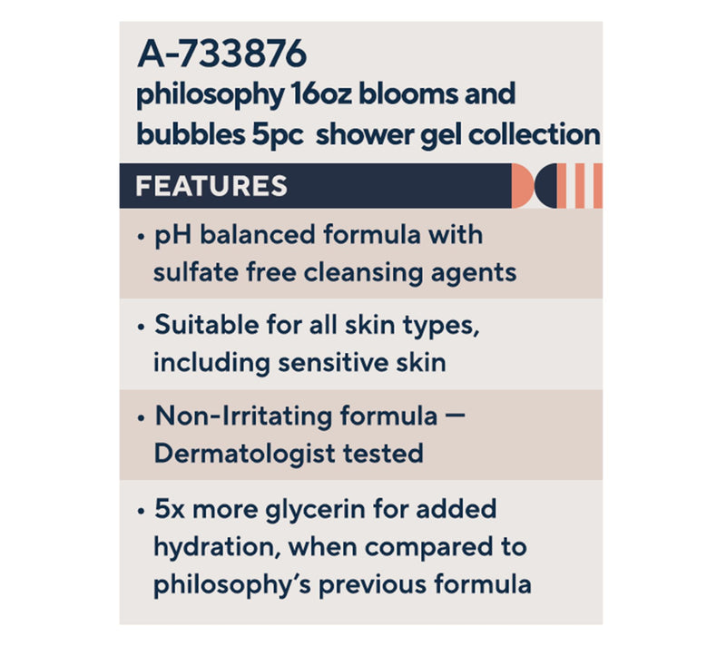philosophy spring fling multi-tasking 16oz shower gel 5pc collection — View 2