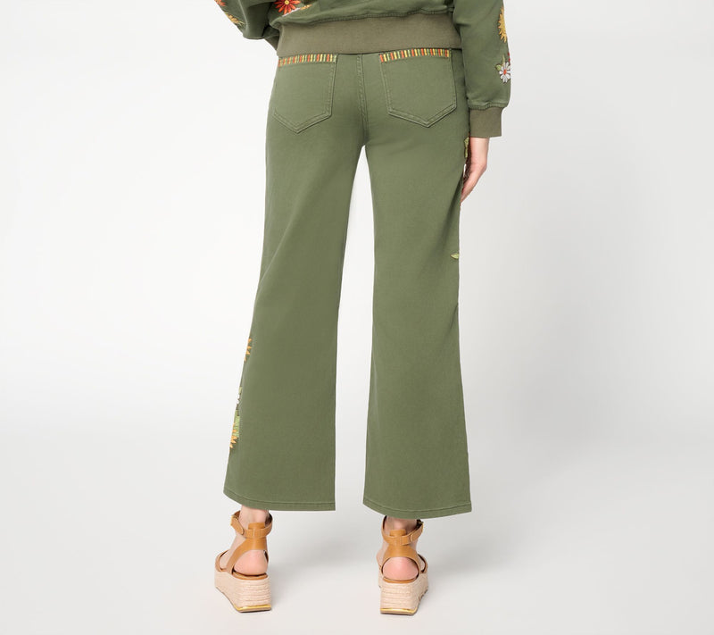 Driftwood Jeans Martha Crop Knit Denim Jeans — View 10