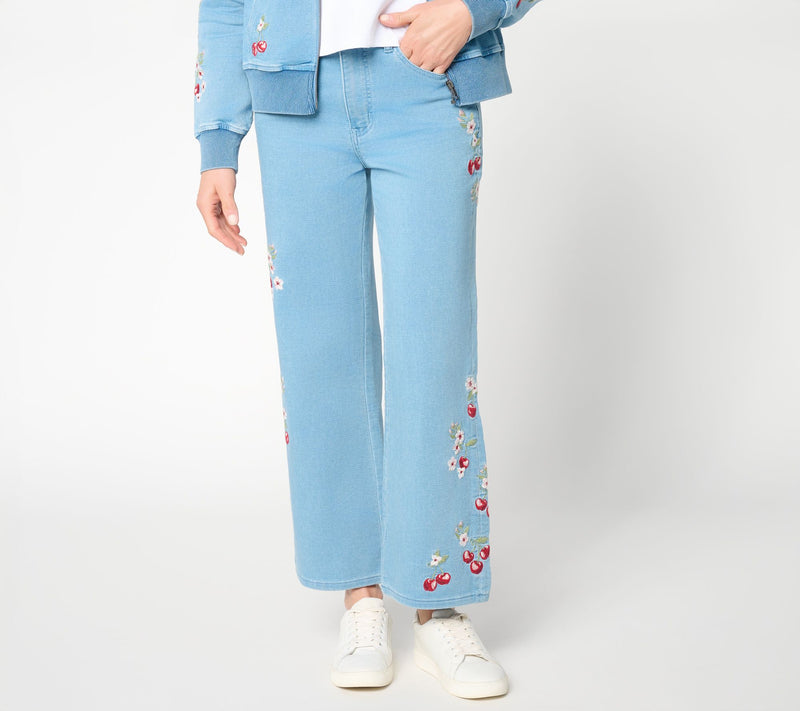 Driftwood Jeans Martha Crop Knit Denim Jeans — View 13